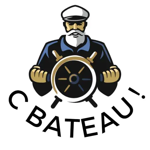 C Bateau logo en blanc